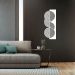 Quadro Escultura Abstração Espiral 200x80 Branco
