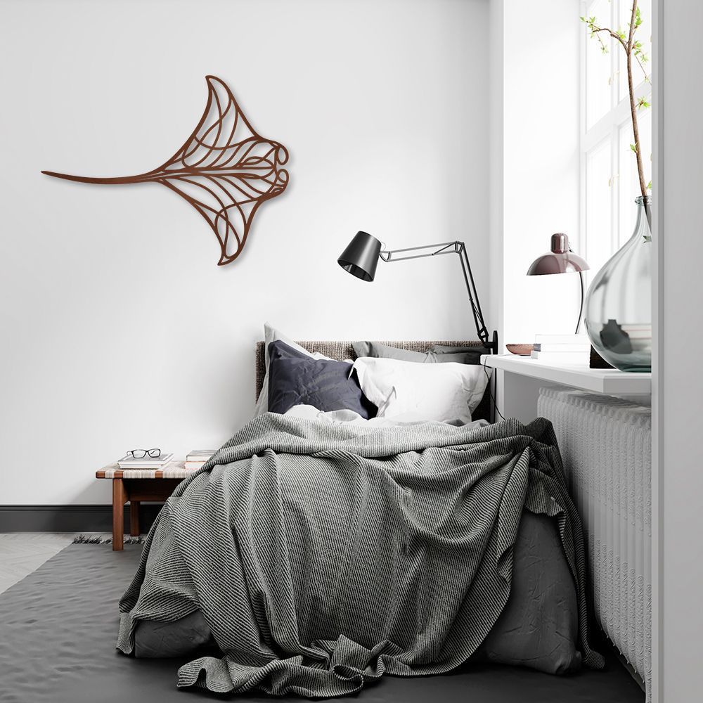 Quadro Escultura Arraia One Line 120x90 Marrom