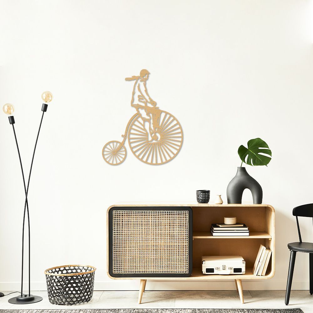 Quadro Escultura Bicicleta Antiga 120x102 Areia