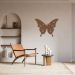 Quadro Escultura Borboleta Boho Sol e Lua 100x76 Marrom