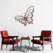 Quadro Escultura Borboleta One Line 120x113 Marrom