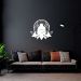 Quadro Escultura Buda Gordinho Medita Om Lotus 90x83 Branco