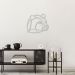 Quadro Escultura Cabeça Urso One Line 80x71 Cinza