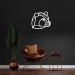 Quadro Escultura Cabeça Urso One Line 90x81 Branco