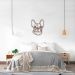 Quadro Escultura Cachorro Bulldog Frances 150x120 Marrom