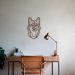 Quadro Escultura Cachorro Husky Siberiano 100x61 Marrom
