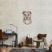 Quadro Escultura Cachorro PitBull One Line 120x83 Marrom