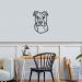 Quadro Escultura Cachorro PitBull One Line 150x103 Preto