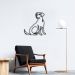 Quadro Escultura Cachorro Vira Lata One Line 60x56 Preto