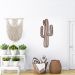 Quadro Escultura Cacto Boho 150x66 Marrom