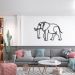 Quadro Escultura Corpo Elefante One Line 120x79 Preto