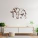 Quadro Escultura Corpo Elefante One Line 80x52 Marrom