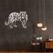 Quadro Escultura Corpo Tigre One Line 100x74 Branco