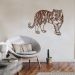 Quadro Escultura Corpo Tigre One Line 150x111 Marrom