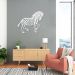 Quadro Escultura Corpo Zebra One Line 100x82 Branco