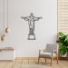 Quadro Escultura Cristo Redentor RJ 100x79 Preto