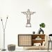 Quadro Escultura Cristo Redentor RJ 120x95 Marrom