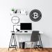 Quadro Escultura Crypto Bitcoin 60x60 Preto