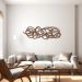 Quadro Escultura Emaranhado Horizontal 120x42 Marrom