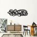 Quadro Escultura Emaranhado Horizontal 120x42 Preto