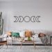 Quadro Escultura Fases da Lua Clean 90x406 Preto