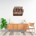 Quadro Escultura Frase Boas Vibrações 150x130 Marrom