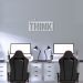 Quadro Escultura Frase Just Think 120x70 Cinza