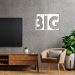 Quadro Escultura Frase Think Big 80x56 Branco
