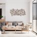 Quadro Escultura Gravidade Poligonal H 80x37 Marrom