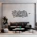 Quadro Escultura Gravidade Poligonal H 80x37 Preto