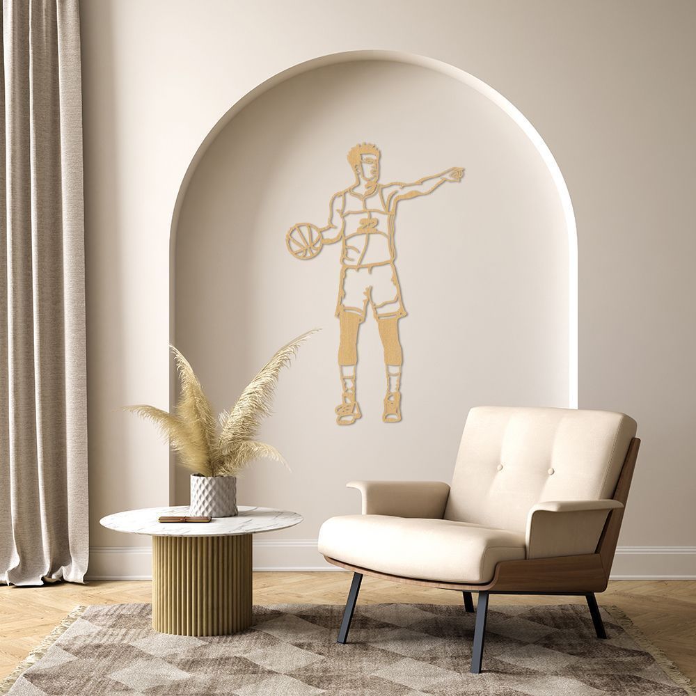 Quadro Escultura Jogador de Basquete B 100x63 Areia