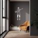 Quadro Escultura Jogador de Basquete B 150x94 Branco