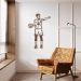 Quadro Escultura Jogador de Basquete B 80x50 Marrom