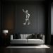 Quadro Escultura Jogador de Basquete C 200x98 Cinza