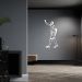 Quadro Escultura Jogador de Basquete C 80x39 Branco