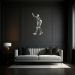 Quadro Escultura Jogador de Basquete C 80x39 Cinza