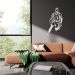 Quadro Escultura Jogador de Basquete DL 100x66 Cinza