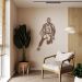 Quadro Escultura Jogador de Basquete DL 100x66 Marrom