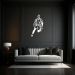 Quadro Escultura Jogador de Basquete DL 200x133 Branco