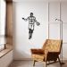 Quadro Escultura Jogador de Basquete G 100x66 Preto