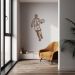 Quadro Escultura Jogador de Basquete JY 100x49 Marrom