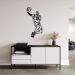 Quadro Escultura Jogador de Basquete K 100x40 Preto