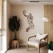 Quadro Escultura Jogador de Basquete K 120x48 Marrom