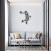 Quadro Escultura Jogador de Basquete L 120x101 Preto