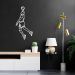 Quadro Escultura Jogador de Basquete M 80x40 Branco