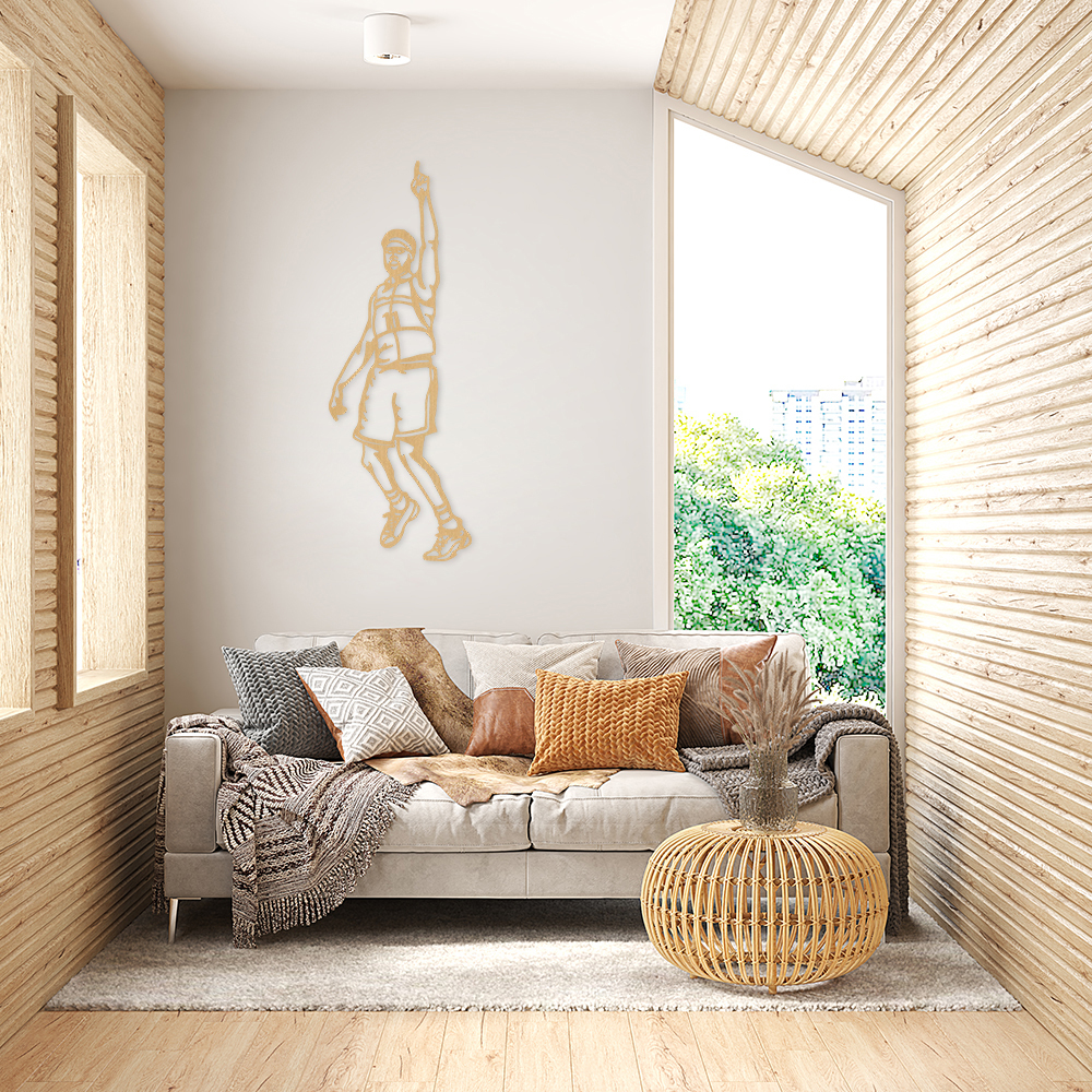 Quadro Escultura Jogador de Basquete T 80x28 Areia