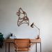 Quadro Escultura Lobo Uivando One Line 150x97 Marrom