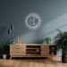 Quadro Escultura Mandala Boho Sol e Lua 90x89 Branco