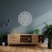 Quadro Escultura Mandala Floral Completa 80x75 Branco