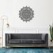 Quadro Escultura Mandala Floral Completa 80x75 Preto